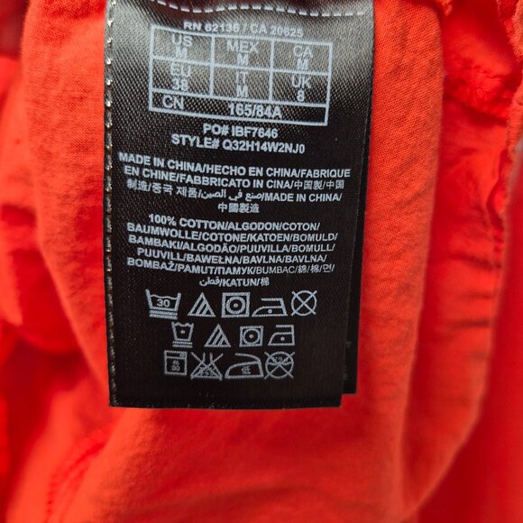 Guess Button-Down Top Long Sleeve Orange/Red size Medium - Picture 3 of 7